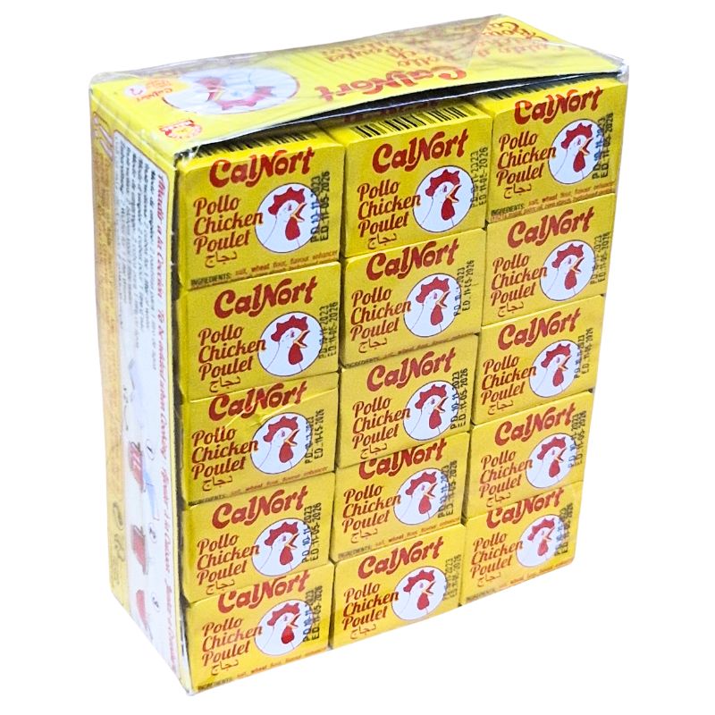 Vente en gros Bouillon Calnort cube display poulet Carton de 12 x 60
