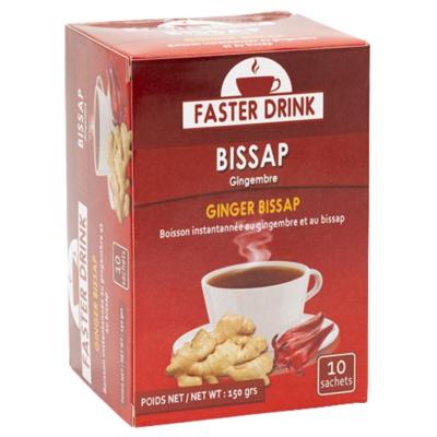 Boisson instantanée Faster Drink – Bissap & Gingembre – 10 sachets (150g)