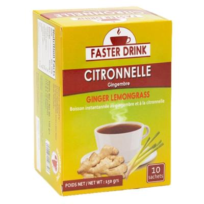 Boisson instantanée Faster Drink – Gingembre & Citronnelle – 10 sachets (150g)