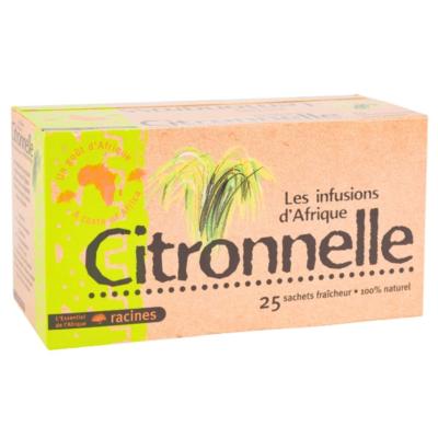 Infusion Citronnelle Racines – Les Infusions d’Afrique – Tisane 25 Sachets