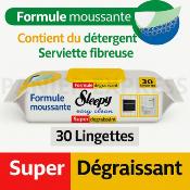 Lingettes Sleepy Super Dégraissantes Fibreuses 30 pcs