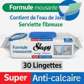 Lingettes Sleepy Super Anti-Calcaire Fibreuses 30 pcs