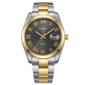 CESHDUN CH-312TG Quartz - Montre Homme Boîtier Rond Bicolore & Cadran Noir
