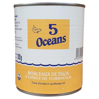 Thon Morceaux L'huile 5 Océans 800 G