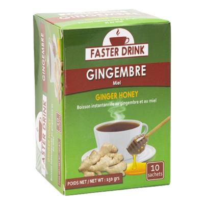 Boisson instantanée Faster Drink – Gingembre Miel – 10 sachets (150g)