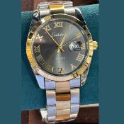 CESHDUN CH-312TG Quartz - Montre Homme Boîtier Rond Bicolore & Cadran Noir