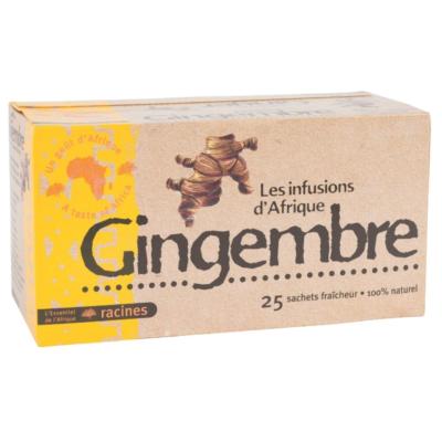 Infusion Gingembre Racines – Les Infusions d’Afrique – Tisane 25 Sachets