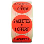 Sticker promotionnel "2 achetes 1 offert