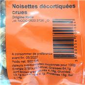 Noisette Décortiquée Crue 500 G