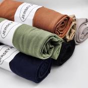 Écharpe Hijab Premium en Jersey Orange Brûlé