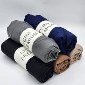 Écharpe Hijab Premium en Jersey Marron à Liseré