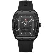  NAVIFORCE 8025 - Montre Homme Noir Quartz Chronographe Boîtier Carré 