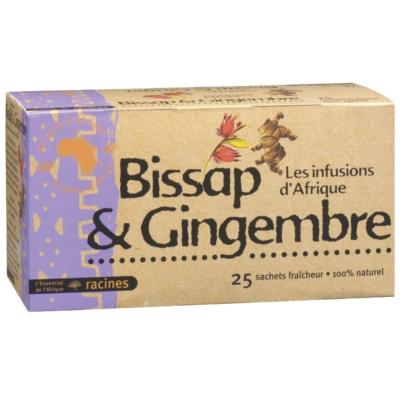 Infusion Bissap & Gingembre – Les Infusions d’Afrique – Tisane 25 Sachets