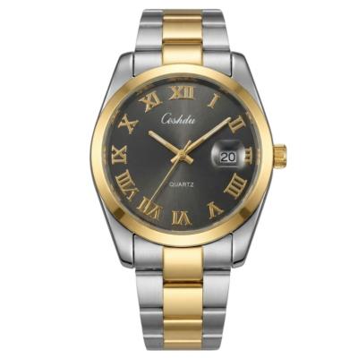 CESHDUN CH-312TG Quartz - Montre Homme Boîtier Rond Bicolore & Cadran Noir