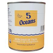 Thon Morceaux L'huile 5 Océans 800 G
