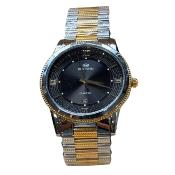 BESTWIN 232 Montre Homme Quartz - Cadran Noir & Bracelet Acier Bicolore