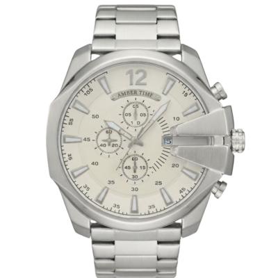 AMBER TIME Chronographe Quartz Blanc Mega Chief