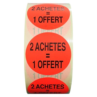 Sticker promotionnel "2 achetes 1 offert