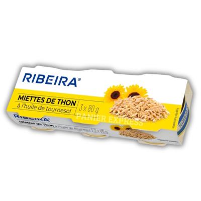 Miettes de Thon à l'Huile - 3 × 80g Ribeira
