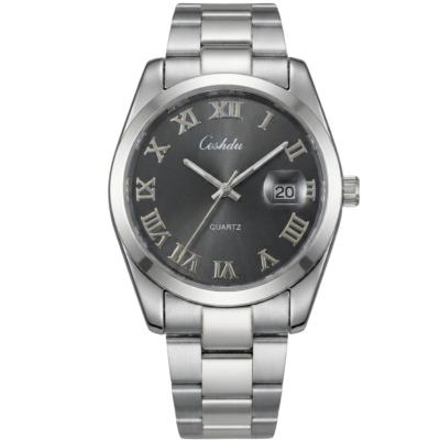 CESHDUN CH-312S Montre Homme - Silver & Cadran Noir  Quartz Boîtier Rond