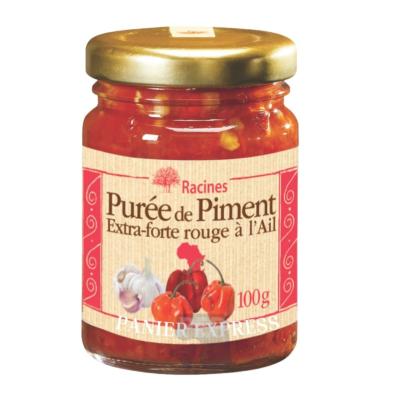 Purée de Piment Extra Forte Rouge à l’Ail Racines 100g
