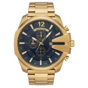 AMBER TIME AT-8219G Chronographe Montre Homme - Boîtier Rond Bracelet Acier Doré & noir 