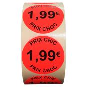 Sticker Adhésif Promotionnel 1,99€ Rouleaux De 1,99€