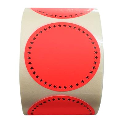 Sticker Adhésif promotionnel orange fluo | Carton de 6 rouleaux